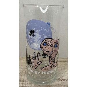 Vintage 1982 E.T.‎ The Extra-Terrestrial "Phone Home " Drinking Glass~ Pizza Hut